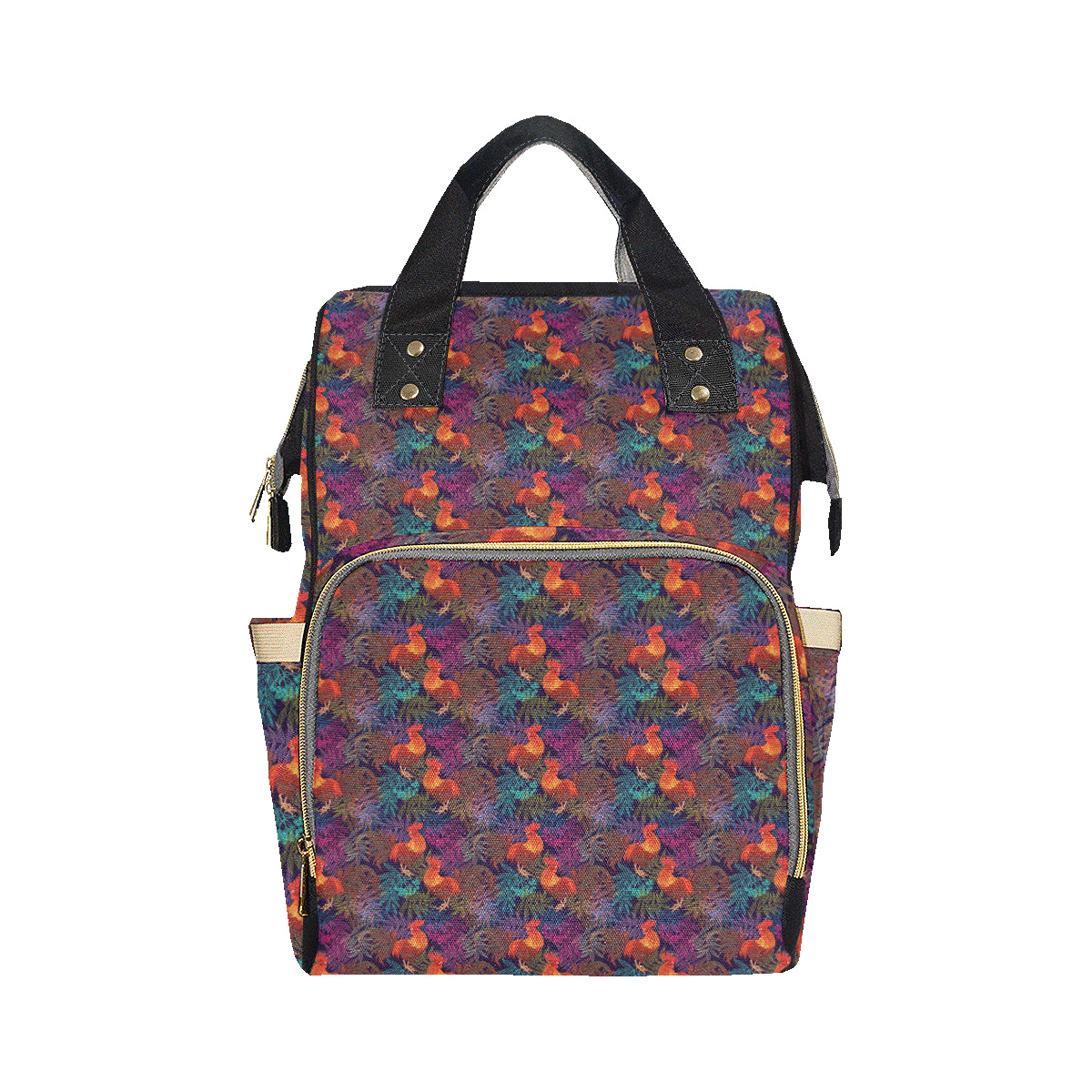 Rooster Print Style Diaper Bag Backpack