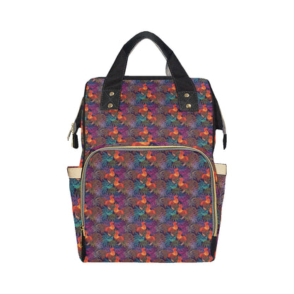 Rooster Print Style Diaper Bag Backpack