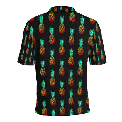 Pineapple Pattern Print Design A05 Men Polo Shirt