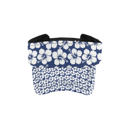 Hibiscus Blue Hawaiian Flower Pattern Unisex Sun Visor