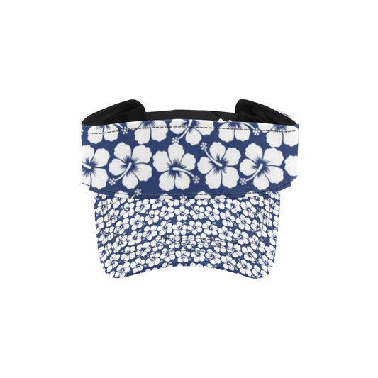 Hibiscus Blue Hawaiian Flower Pattern Unisex Sun Visor