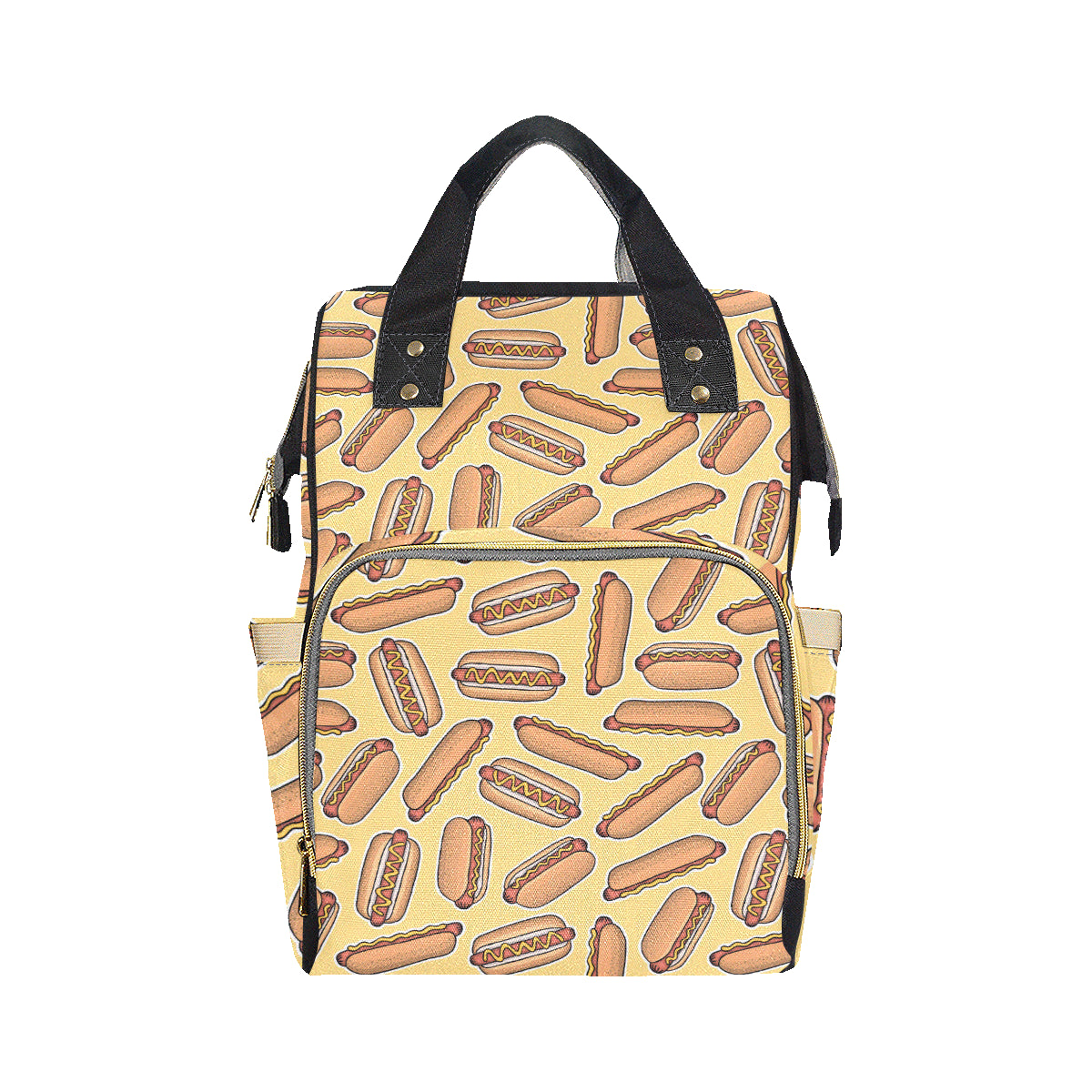 Hot Dog Pattern Print Design 01 Diaper Bag Backpack