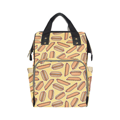 Hot Dog Pattern Print Design 01 Diaper Bag Backpack