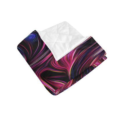 Liquid Pattern Print Design 01 Premium Quilt
