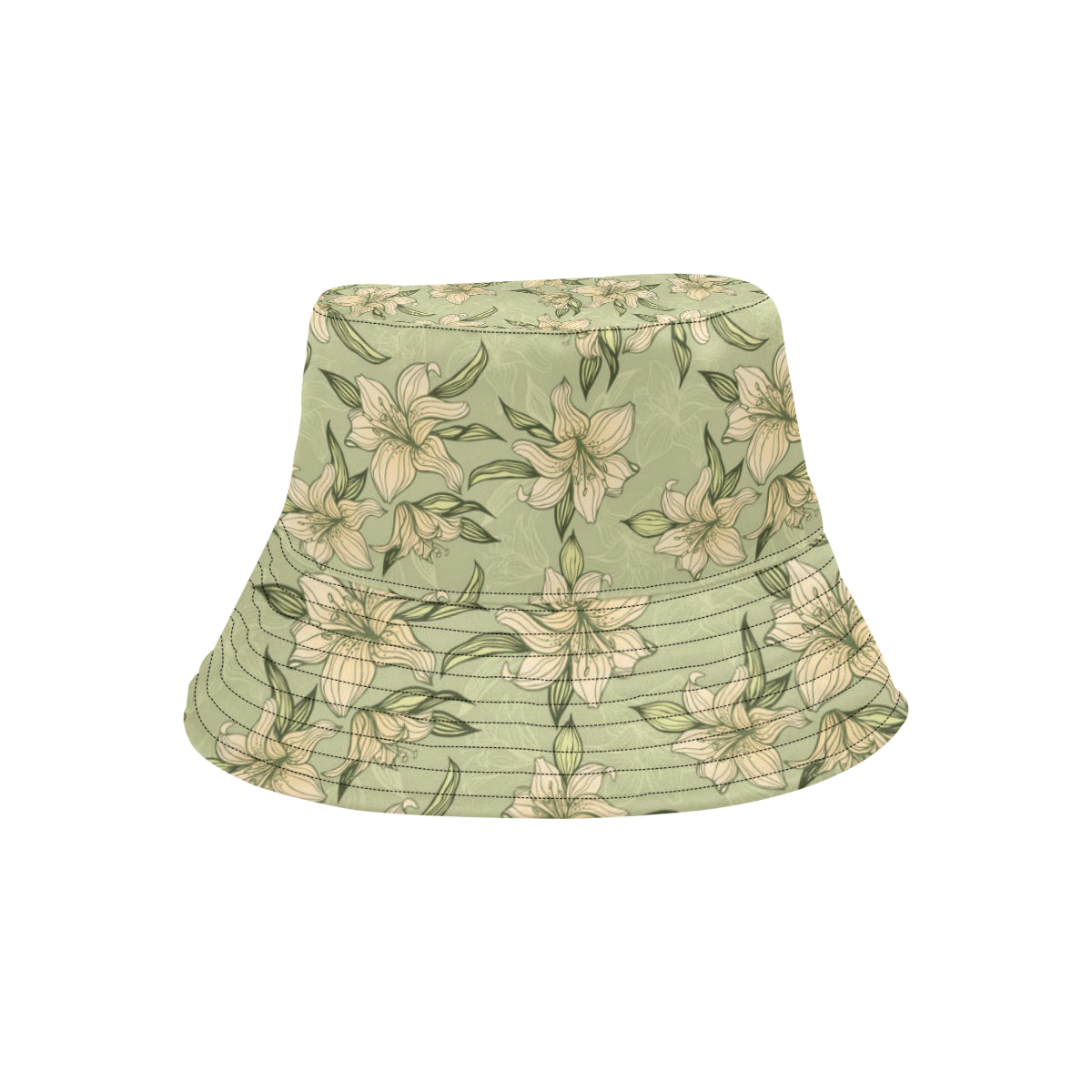 Lily Pattern Print Design LY06 Unisex Bucket Hat