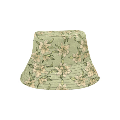 Lily Pattern Print Design LY06 Unisex Bucket Hat