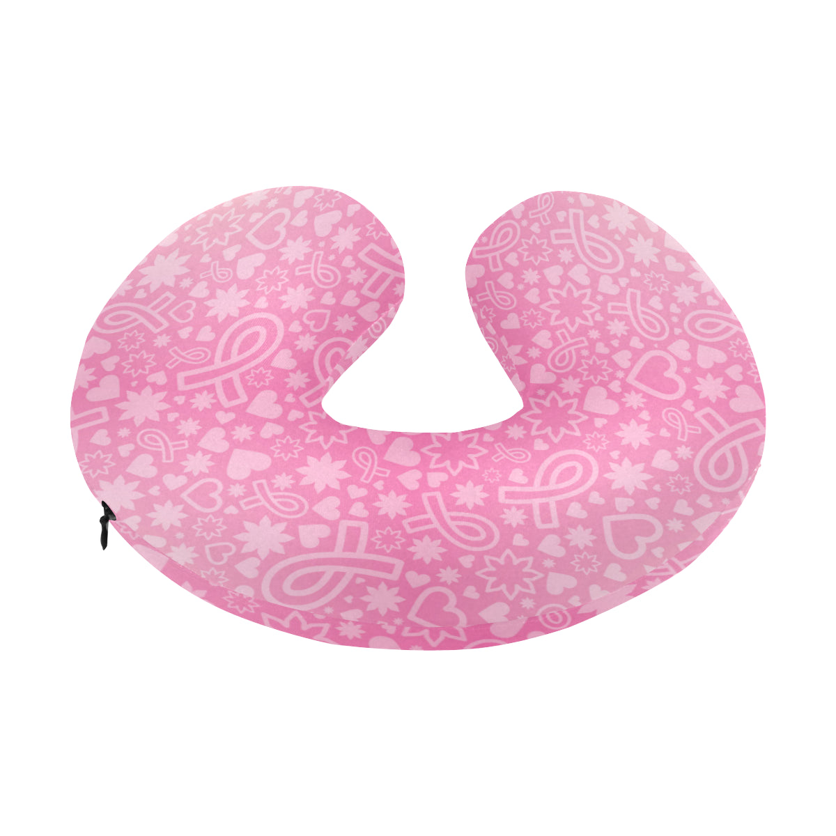 Breast cancer Pattern Print Design 02 U-Shaped Travel Neck Pillow