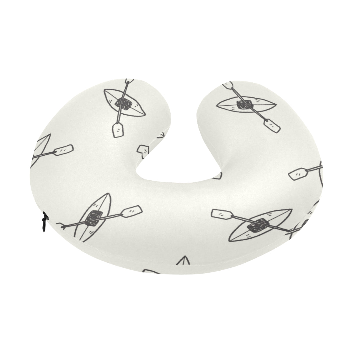 Kayak Pattern Print Design 01 U-Shaped Travel Neck Pillow