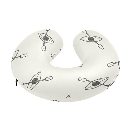 Kayak Pattern Print Design 01 U-Shaped Travel Neck Pillow