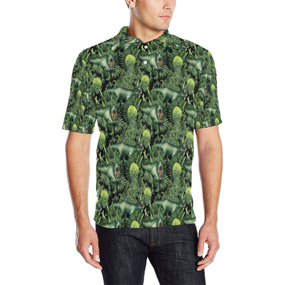 Dinosaur T Rex Print Pattern Men Polo Shirt
