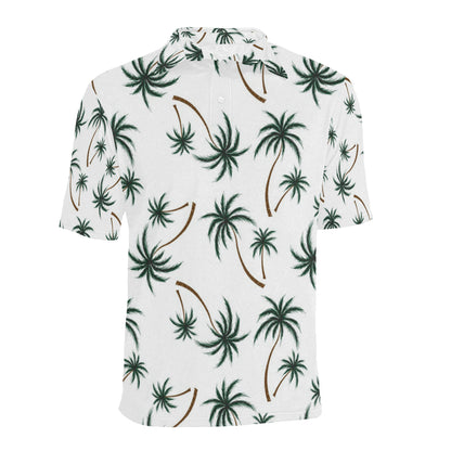 Palm Tree Pattern Print Design PT07 Men Polo Shirt