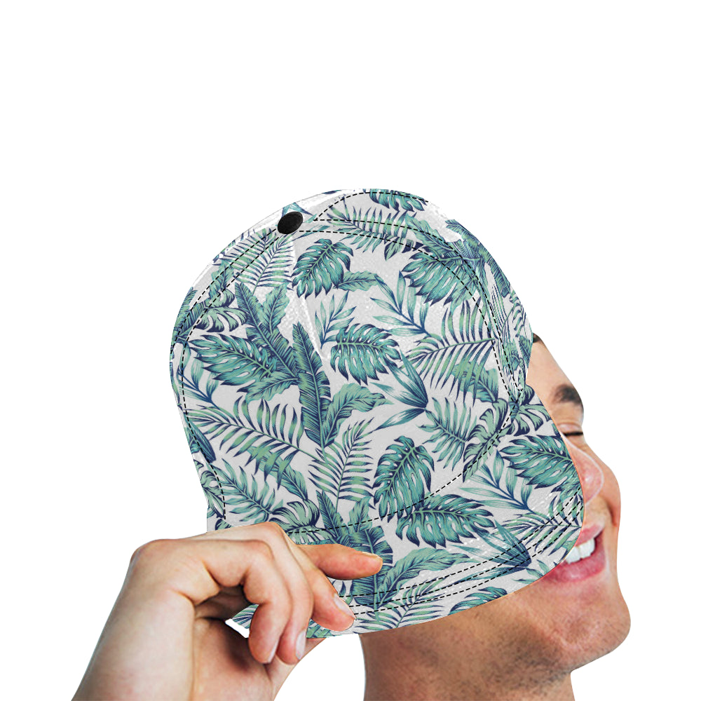 Pattern Tropical Palm Leaves Snapback Cap