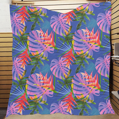 Tropical Flower Pattern Print Design TF025 Premium Quilt