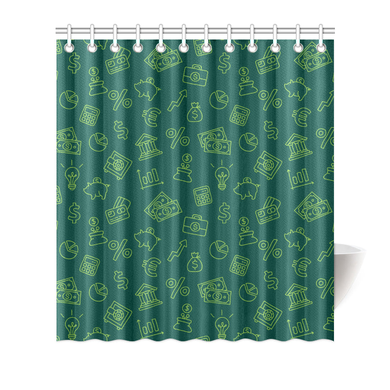 Accounting Financial Pattern Print Design 02 Shower Curtain
