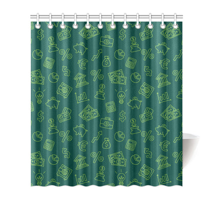 Accounting Financial Pattern Print Design 02 Shower Curtain