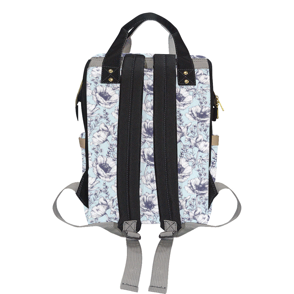 Anemone Pattern Print Design 02 Diaper Bag Backpack