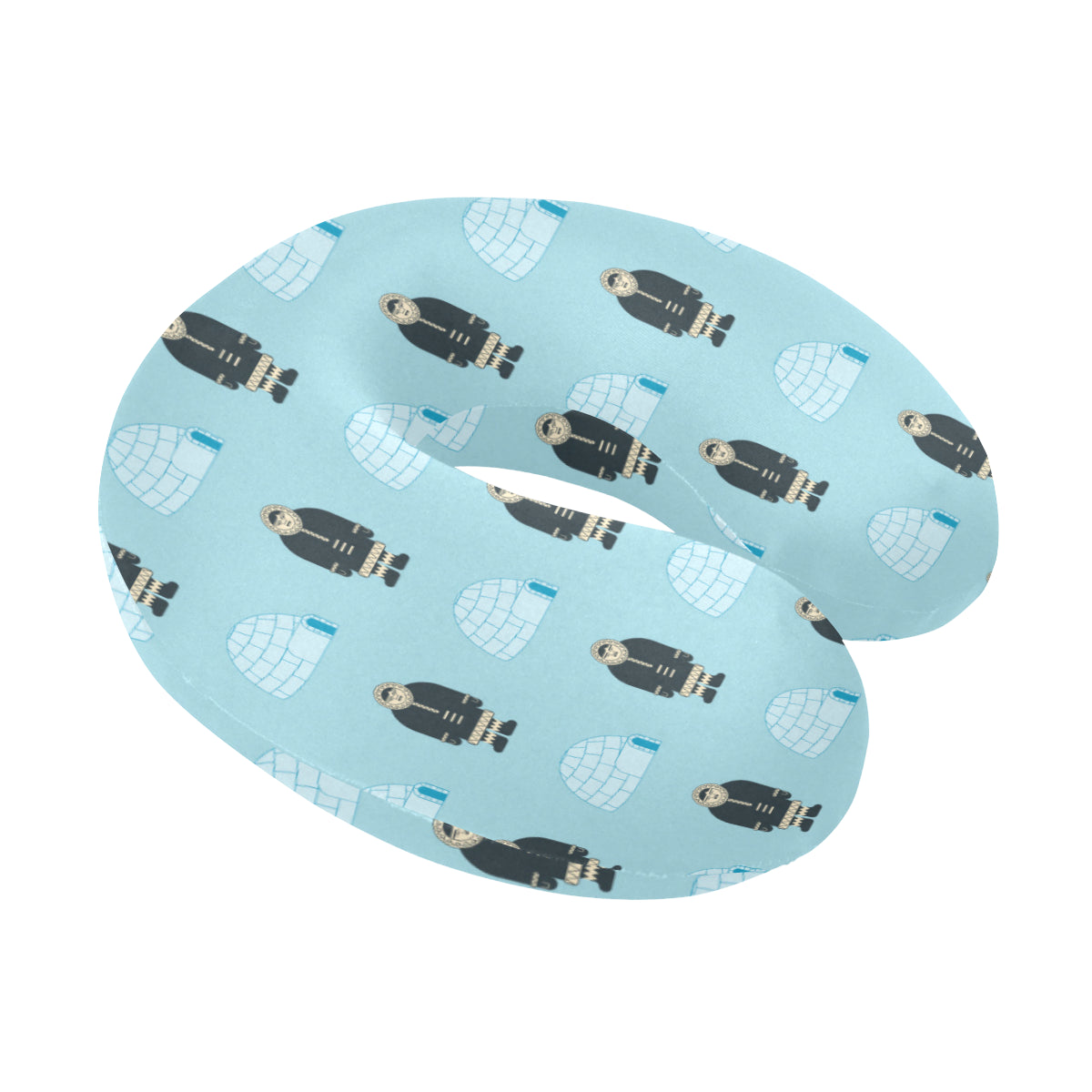 Eskimo Pattern Print Design 03 U-Shaped Travel Neck Pillow