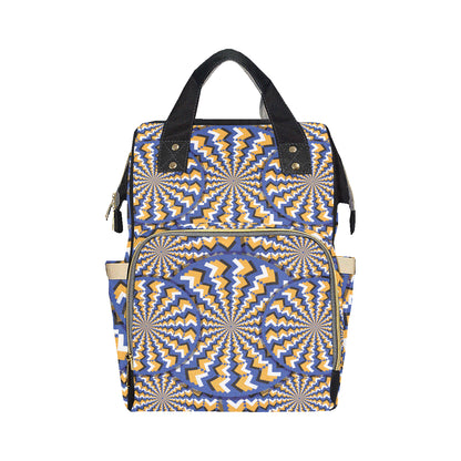 Optical illusion Pattern Print Design A01 Diaper Bag Backpack
