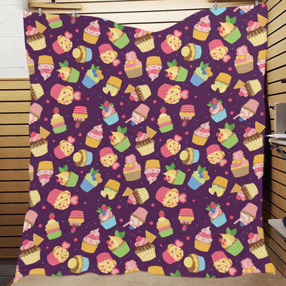 Cupcake Pattern Print Design 05 Premium Quilt