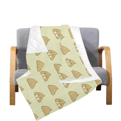 Poop Emoji Pattern Print Design A04 Premium Quilt
