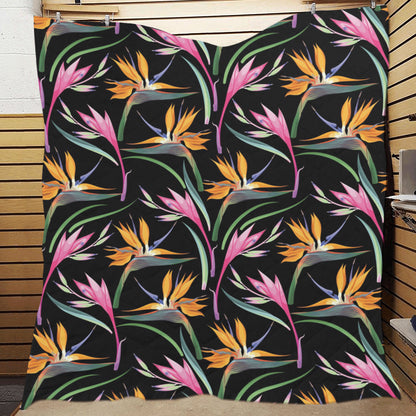Tropical Flower Pattern Print Design TF017 Premium Quilt