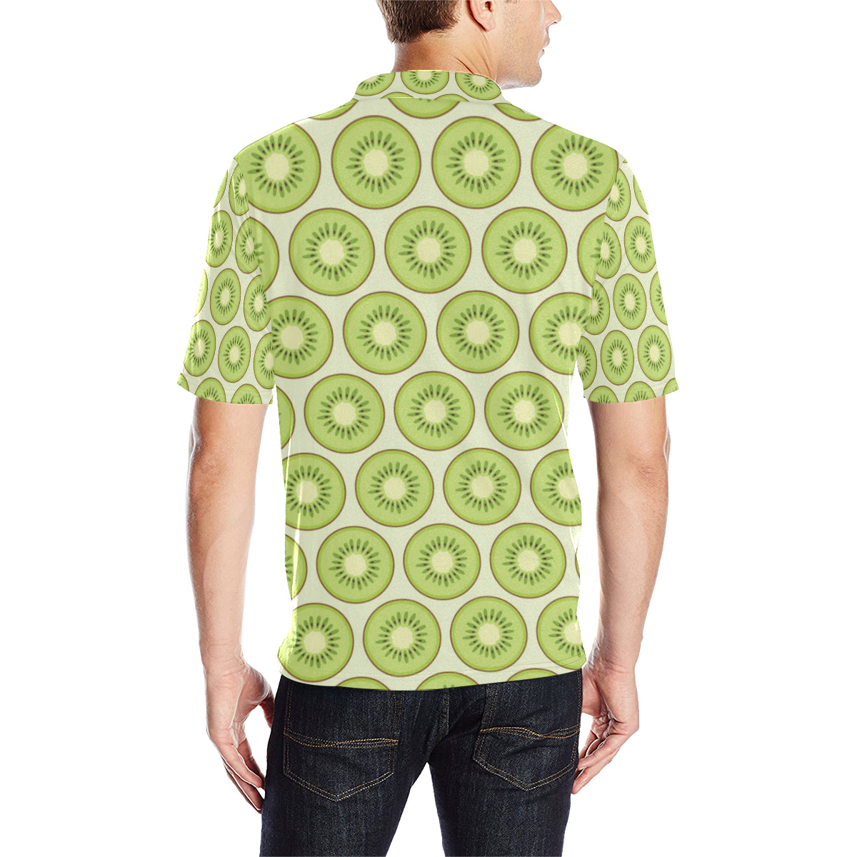Kiwi Pattern Print Design KW02 Men Polo Shirt