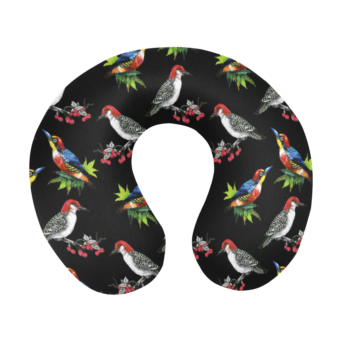 Birds Pattern Print Design 06 U-Shaped Travel Neck Pillow