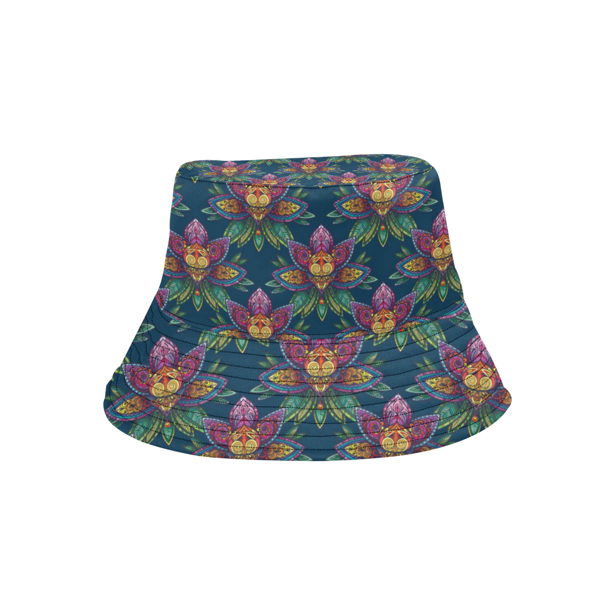 lotus Boho Pattern Print Design LO04 Unisex Bucket Hat