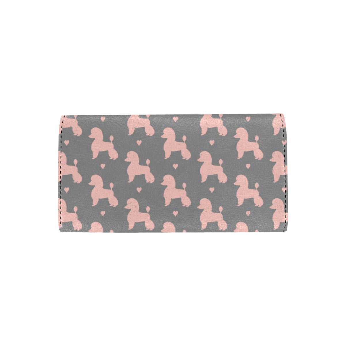 Poodle Pattern Print Design A02 Women's Trifold Wallet