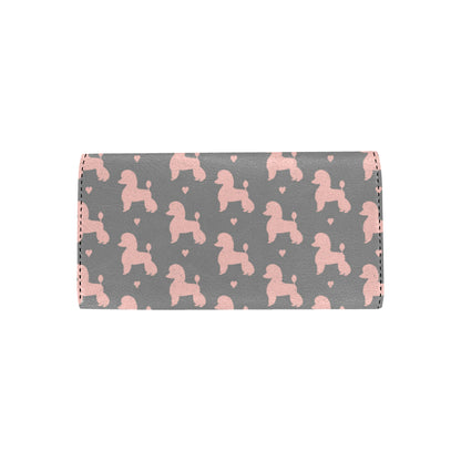 Poodle Pattern Print Design A02 Women's Trifold Wallet