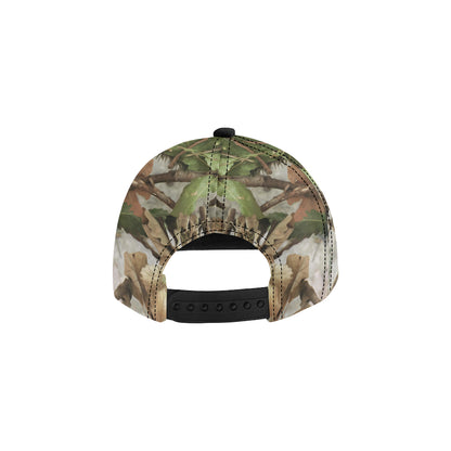 Camo Realistic Tree Forest Print Snapback Cap