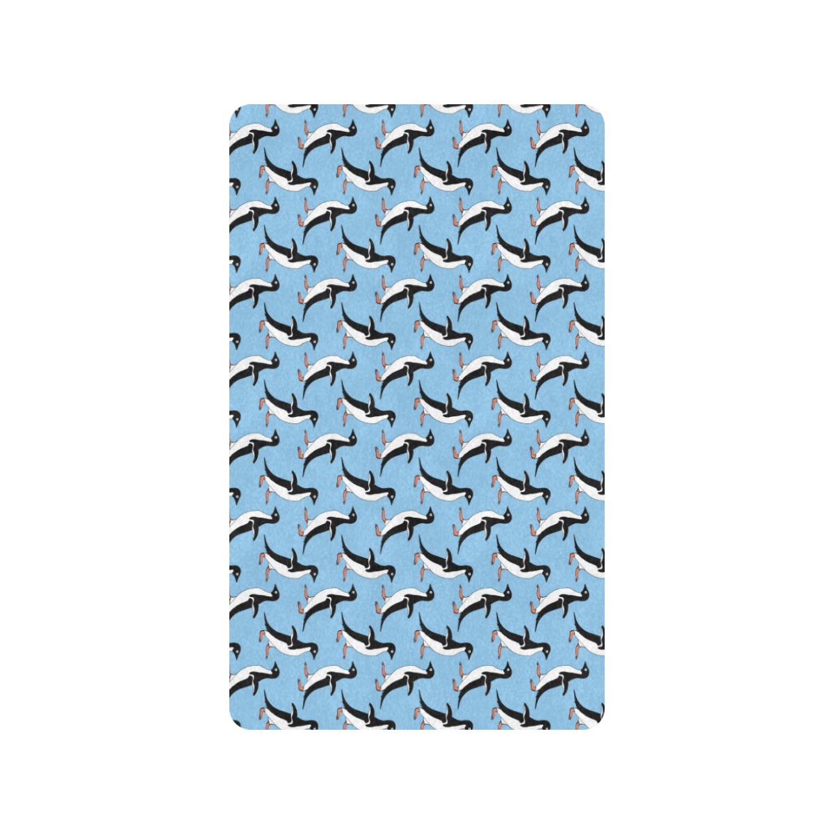 Penguin Dance Pattern Rubber Doormat