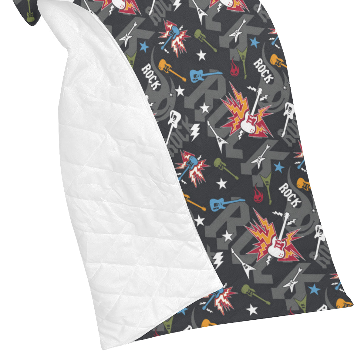 Rock and Roll Pattern Print Design A01 Premium Quilt