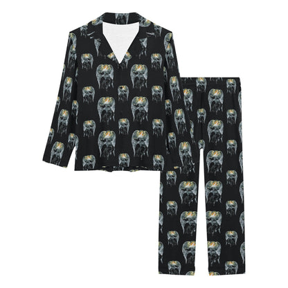 Angel with Wings Cute Design Print Women's Long Pajama Set