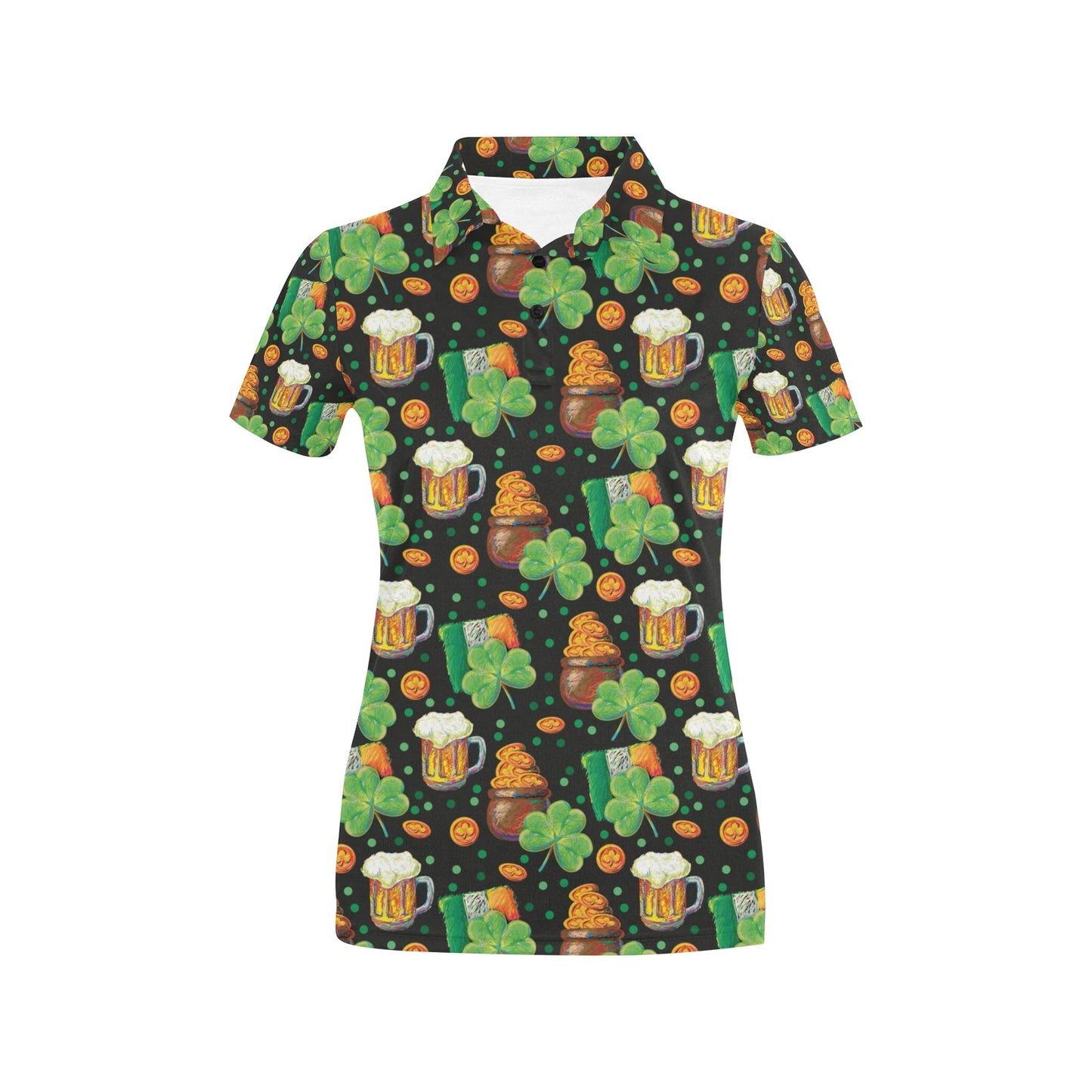 St Patricks Day Print Design LKS303 Women's Polo Shirt