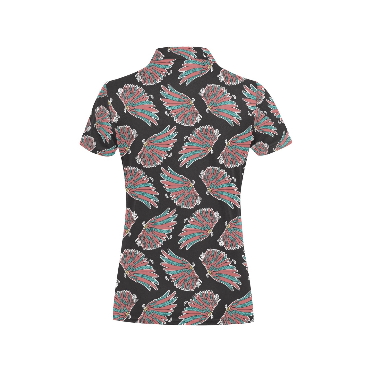 Angel Wings Pattern Print Design 05 Women's Polo Shirt