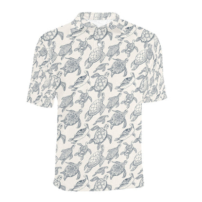 Sea Turtle Print Design LKS304 Men Polo Shirt