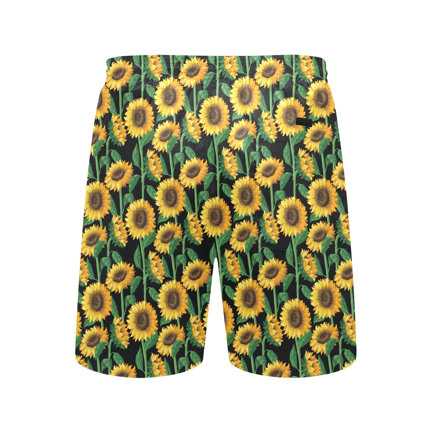 Sunflower Realistic Print Pattern Men's Swim Trunks Beach Shorts