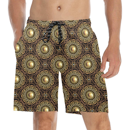 Ancient Greek Print Design LKS3012 Men's Swim Trunks Beach Shorts