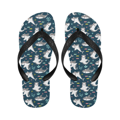 Shark Print Design LKS307 Flip Flops