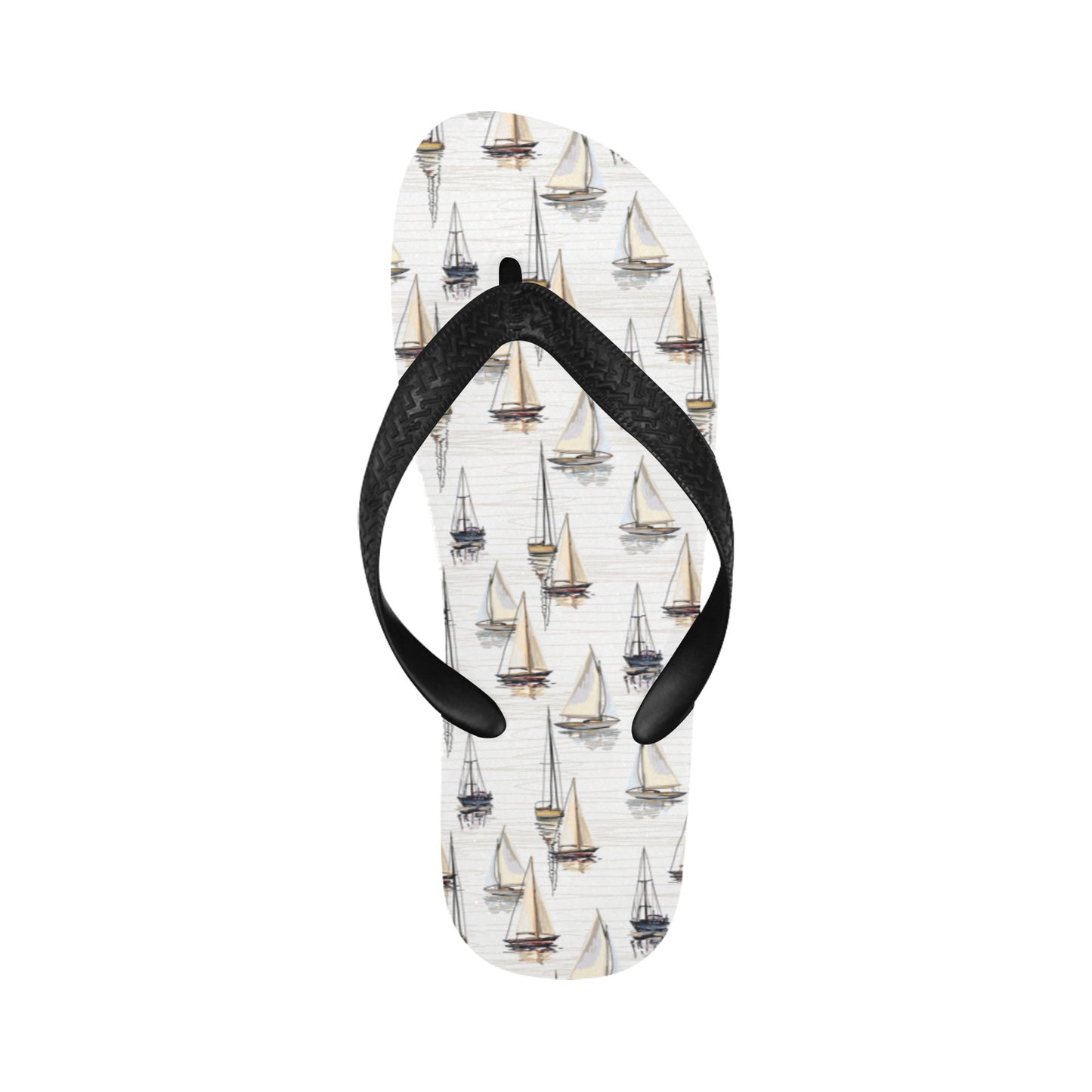 Sailboat Paint Pattern Print Design LKS307 Flip Flops