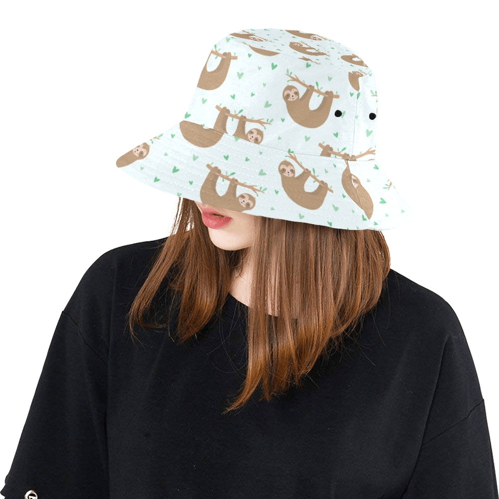 Sloth Print Design LKS308 Unisex Bucket Hat