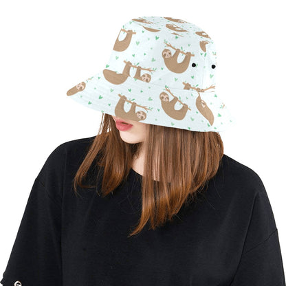 Sloth Print Design LKS308 Unisex Bucket Hat
