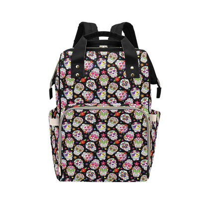 Sugar Skull Print Design LKS302 Diaper Bag Backpack