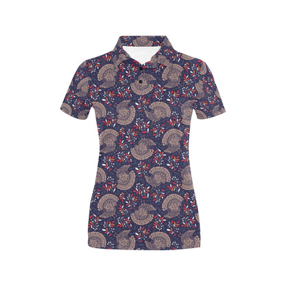 Turkey Print Design LKS401 Women's Polo Shirt