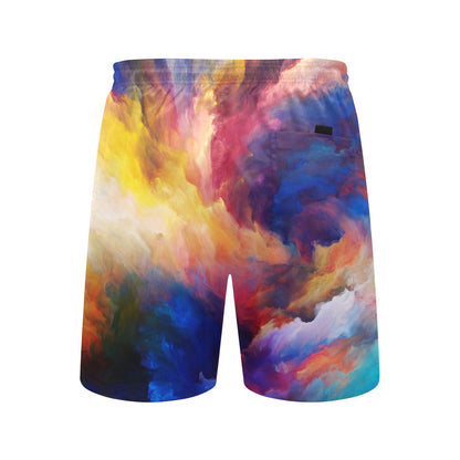 Vortex Twist Swirl Water Color Design Men's Swim Trunks Beach Shorts