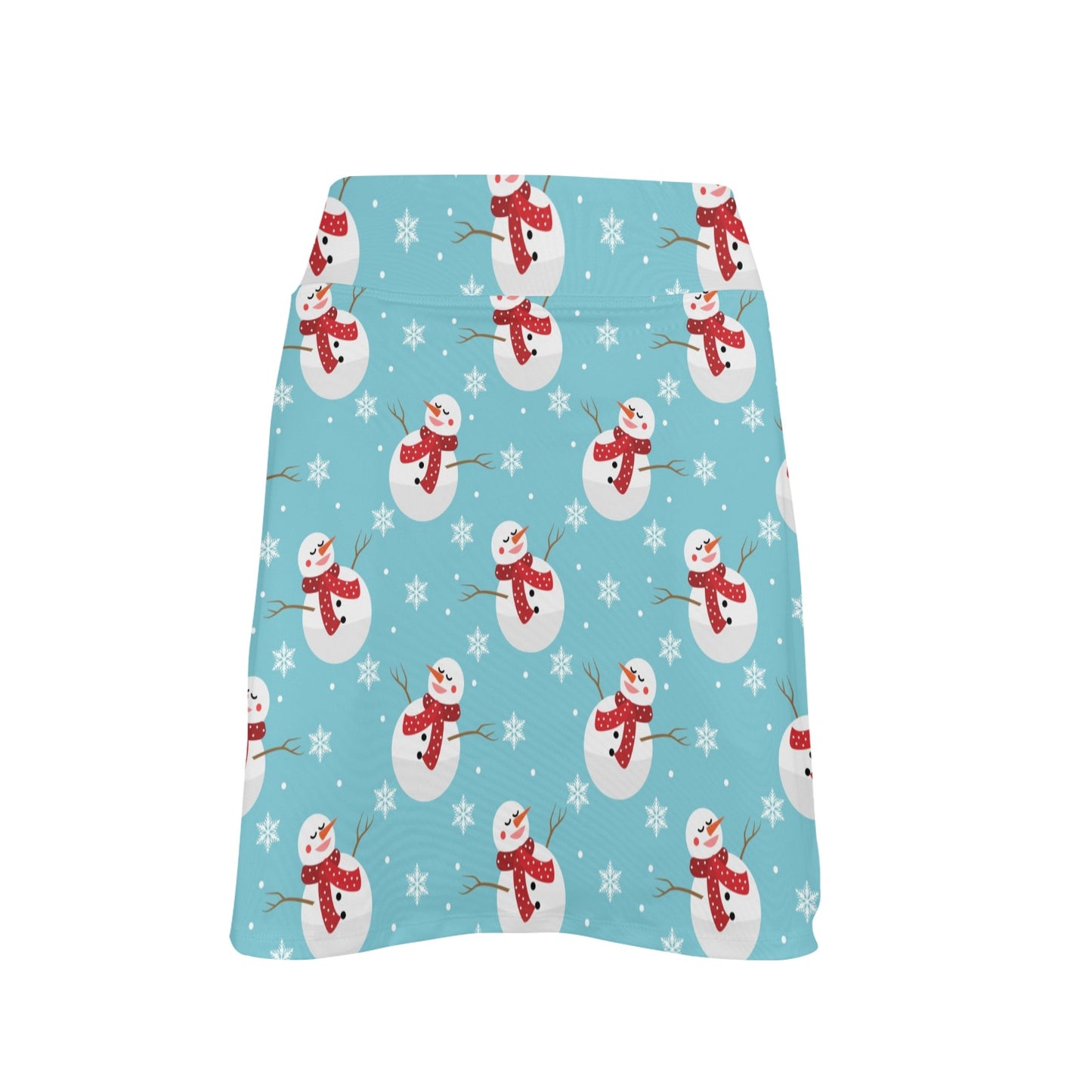 Snowman Print Design LKS304 17" Golf & Pickleball Skort with Pockets