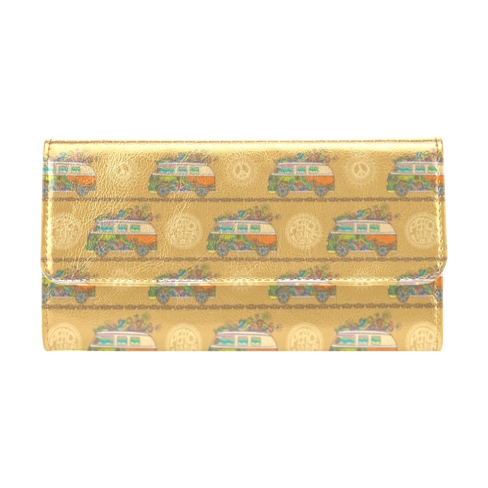 Hippie Van Print Design LKS304 Women's Trifold Wallet