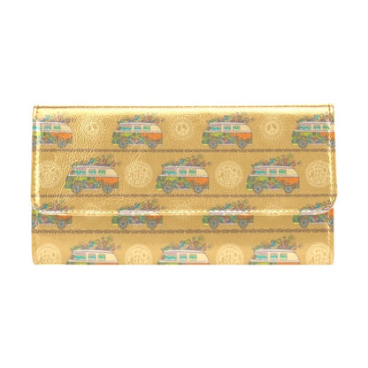 Hippie Van Print Design LKS304 Women's Trifold Wallet