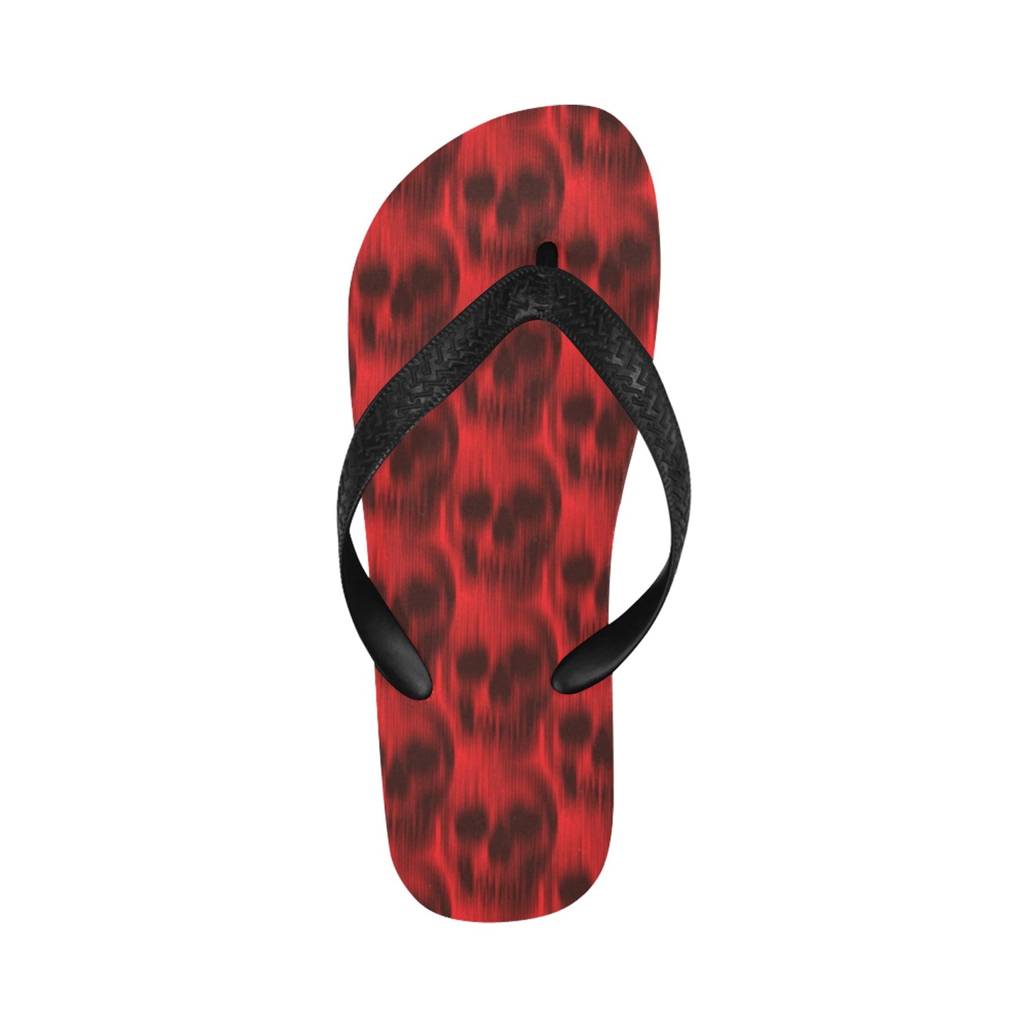 Skull Red Print Design LKS306 Flip Flops